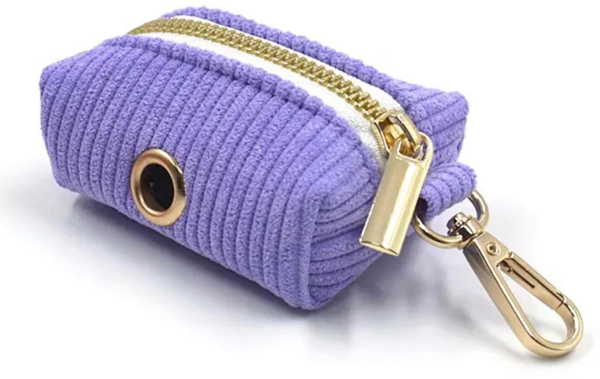 The Corduroy Waste Bag Holder - Lilac (Gold Hardware)